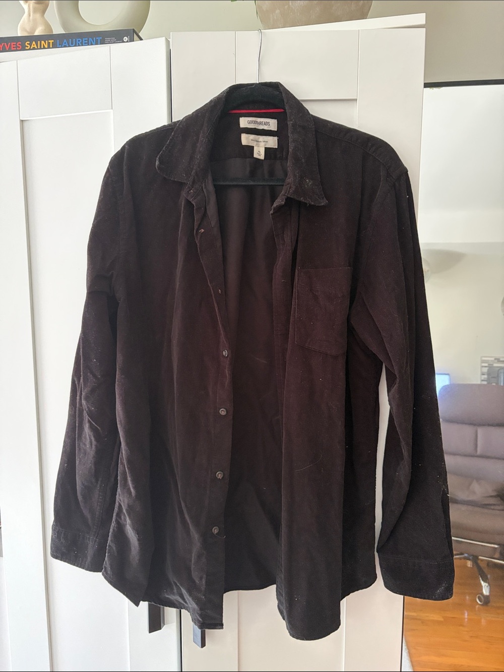 Goodthreads Dark Chocolate Corduroy Button-Down Shirt